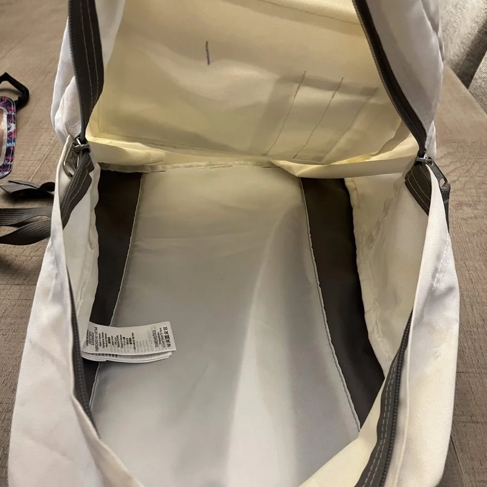 Jansport white canvas